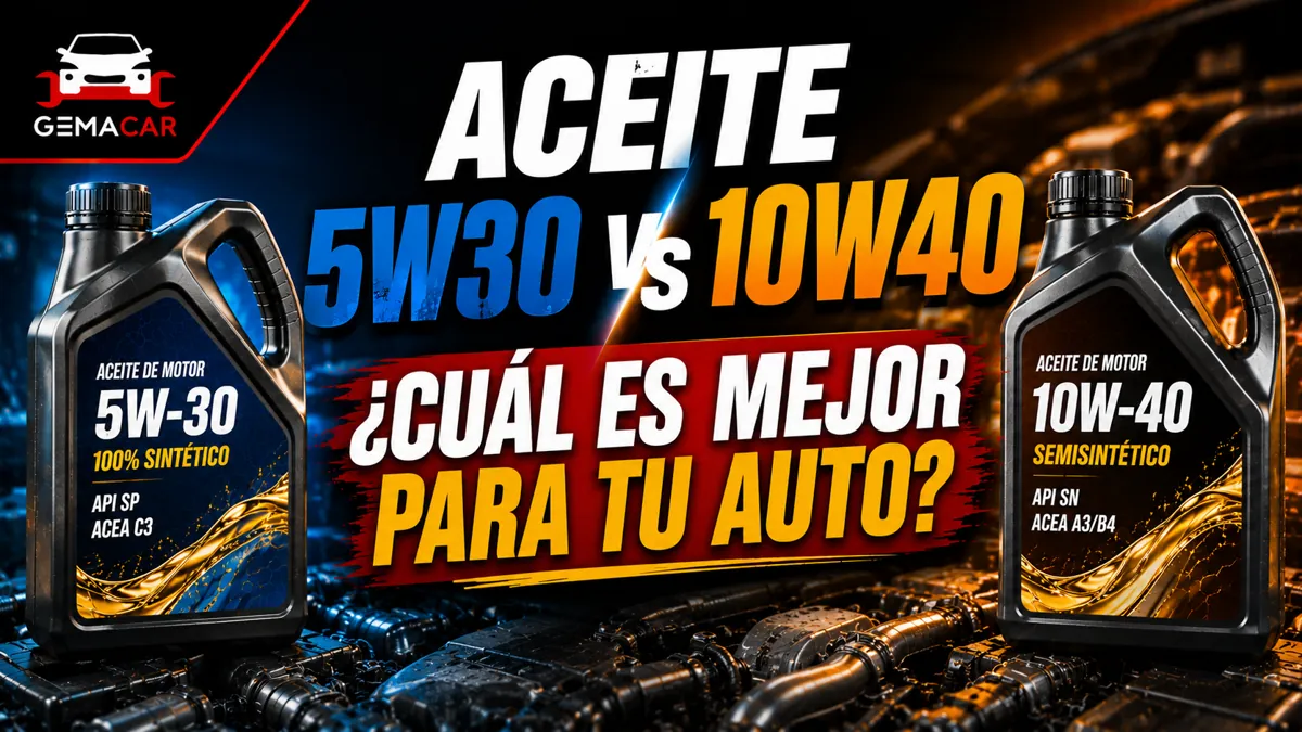 Aceite 5W30 vs 10W40: cuál es mejor y cuál usar según tu carro (2026)