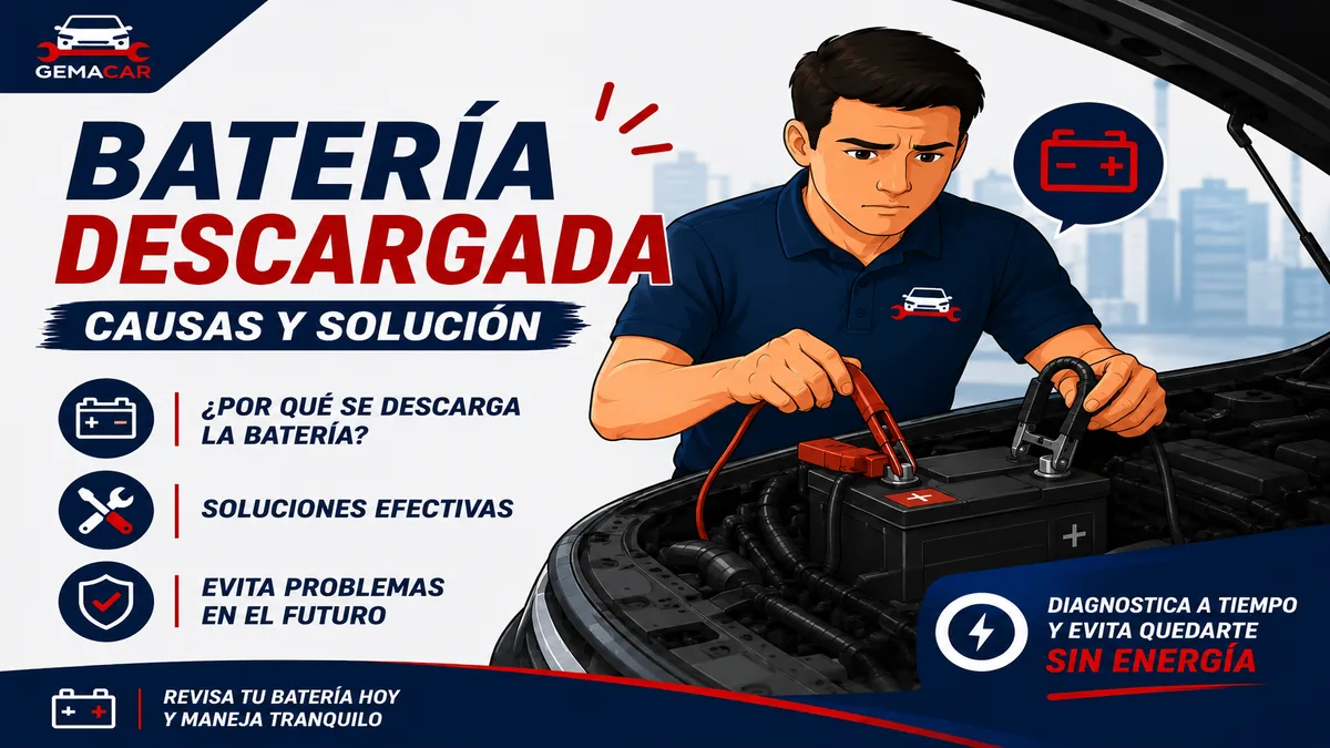 Batería descargada: causas, solución y qué revisar primero