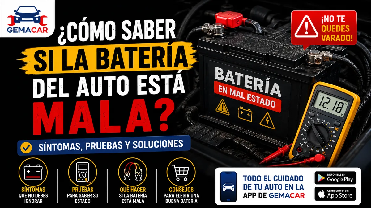 Cómo saber si la batería del auto está mala: síntomas y pruebas básicas