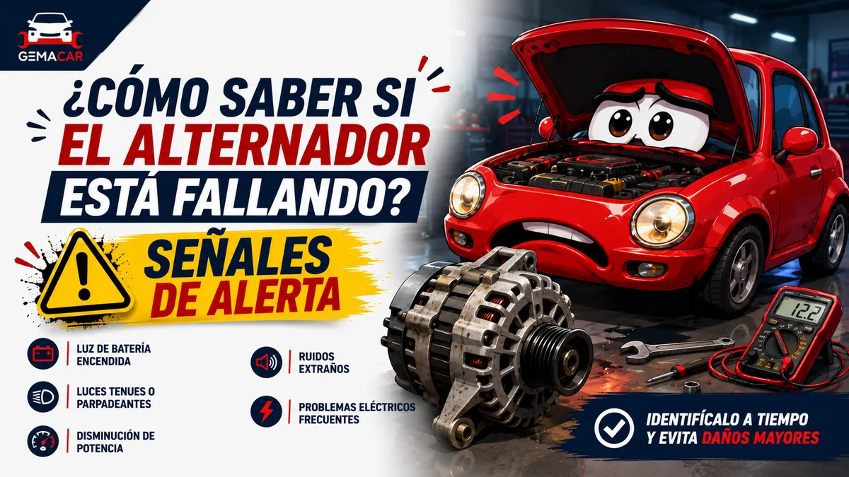 Cómo saber si el alternador está fallando: síntomas y pruebas básicas