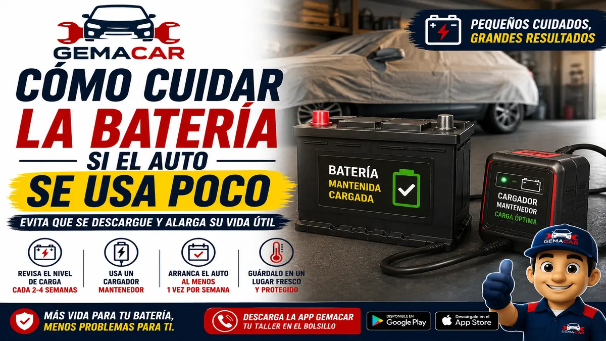 Cómo cuidar la batería si el auto se usa poco