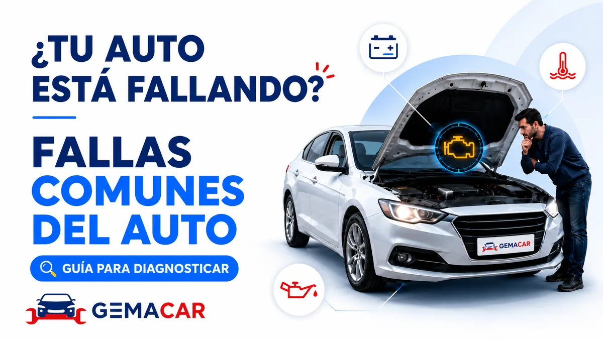 Fallas comunes del auto: guía para diagnosticar síntomas, causas y qué revisar