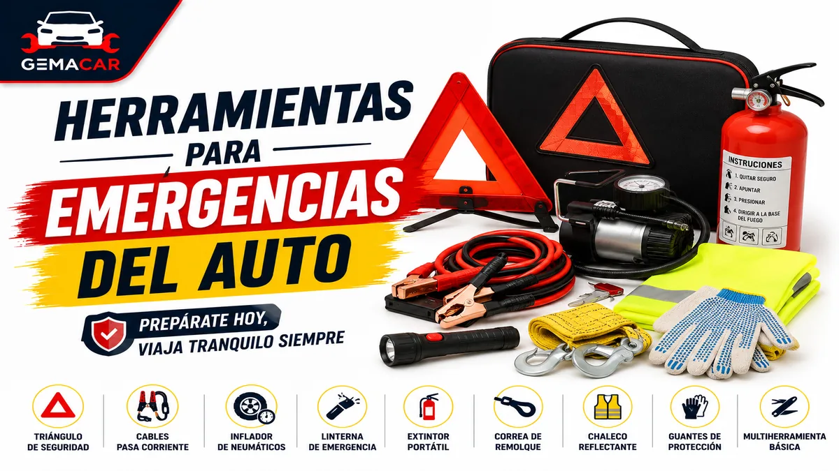 Herramientas para emergencias del auto: qué llevar y qué comprar