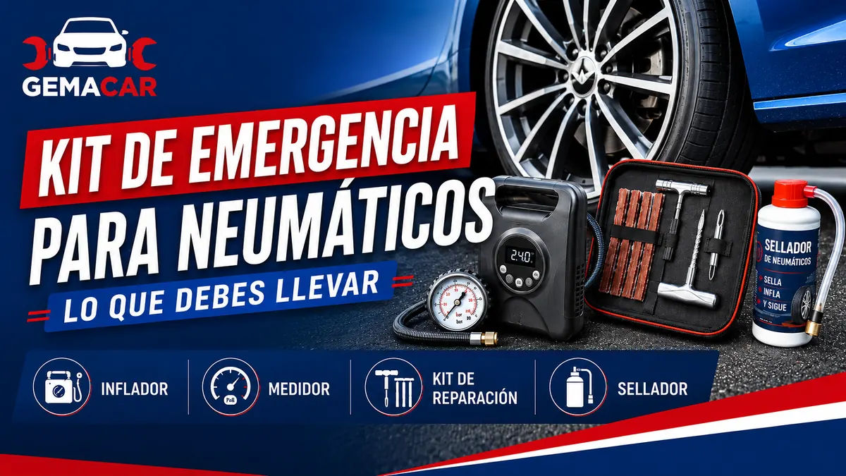 Kit de emergencia para neumáticos: qué llevar en el auto