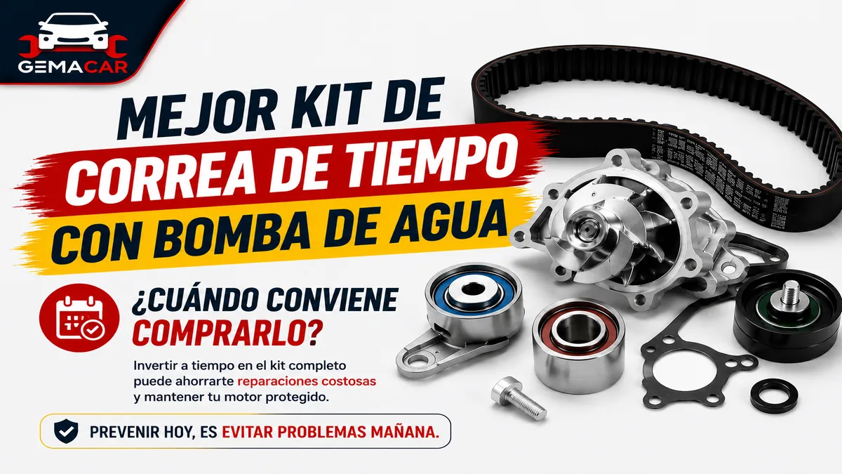 Mejor kit de correa de tiempo con bomba de agua: cuándo conviene comprarlo