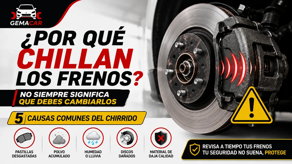 Por qué chillan los frenos del carro: causas, riesgos y cómo solucionarlo