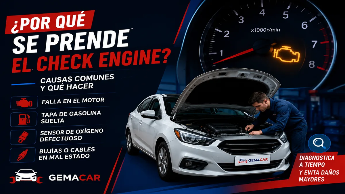 Por qué se prende el check engine: causas comunes y qué hacer